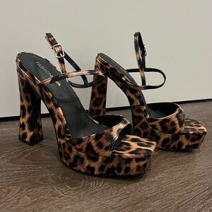 NWOB Fashion Nova Harlyn Platform Heels in Leopard
